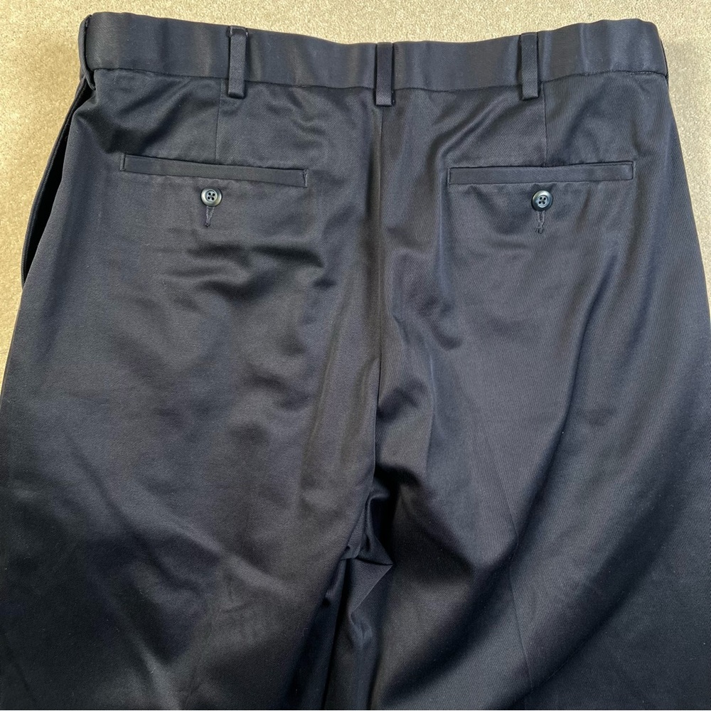 Savane Dress Pants Navy Blue men's 36/32 100% Cotton - Picture 3 of 10